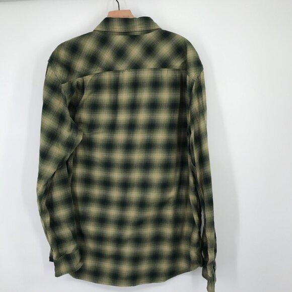 Carhartt Men's rugged flex Hamilton Plaid Western snap Shirt Size Large Green - Picture 9 of 9